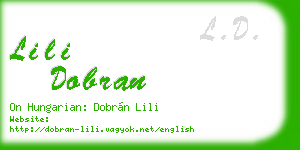 lili dobran business card